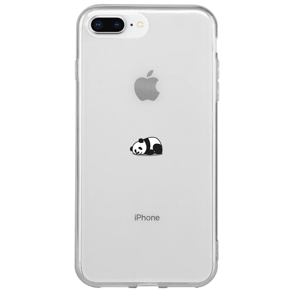 Apple iPhone 7 Plus Şeffaf Telefon Kılıfı - Miskin Panda