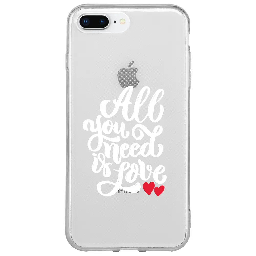 Apple iPhone 7 Plus Şeffaf Telefon Kılıfı - Need Love