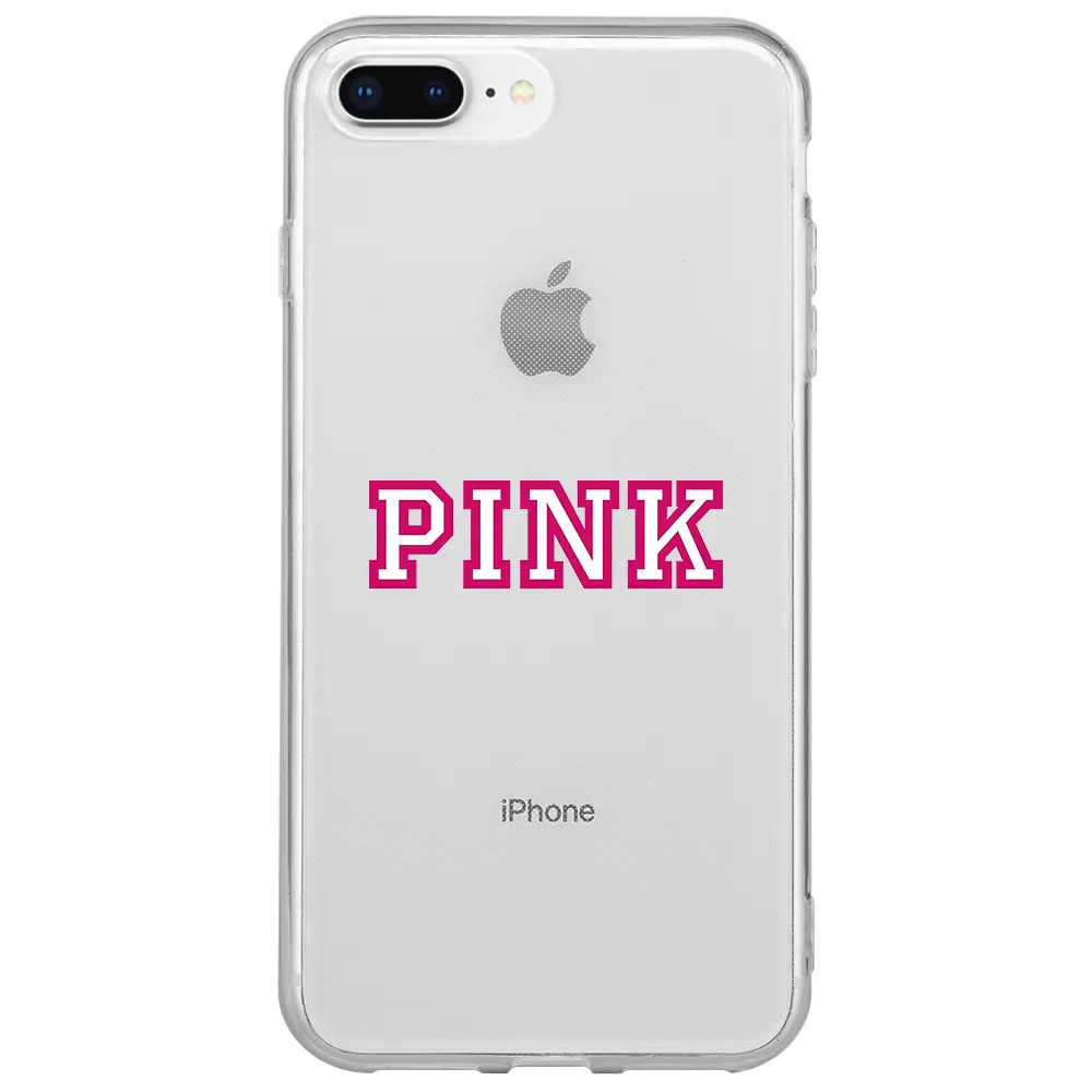 Apple iPhone 7 Plus Şeffaf Telefon Kılıfı - Pink