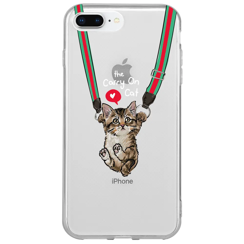 Apple iPhone 7 Plus Şeffaf Telefon Kılıfı - Sevimli Yavru Kedi