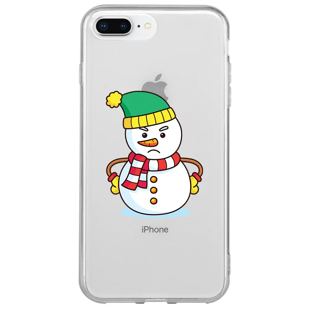 Apple iPhone 7 Plus Şeffaf Telefon Kılıfı - Snowman 3