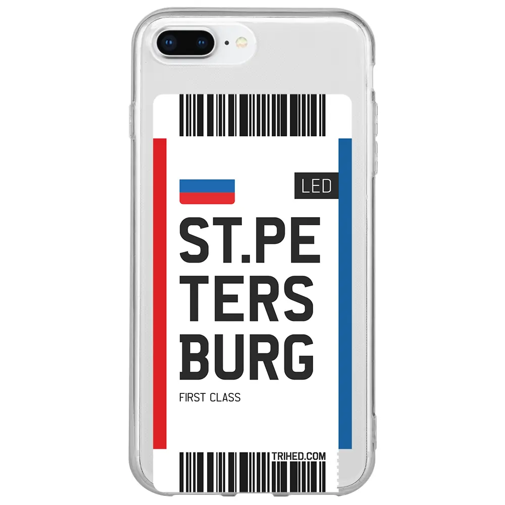 Apple iPhone 7 Plus Şeffaf Telefon Kılıfı - St. Petersburg Bileti