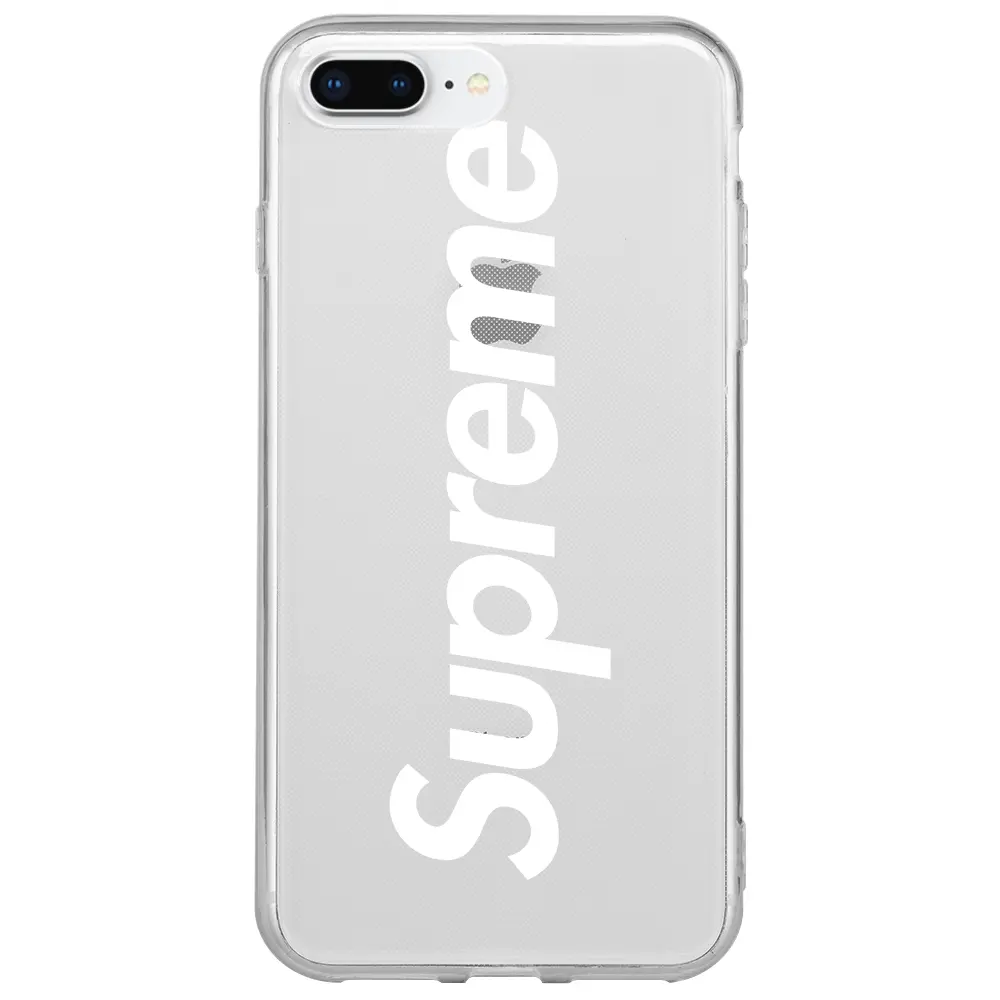 Apple iPhone 7 Plus Şeffaf Telefon Kılıfı - Supreme