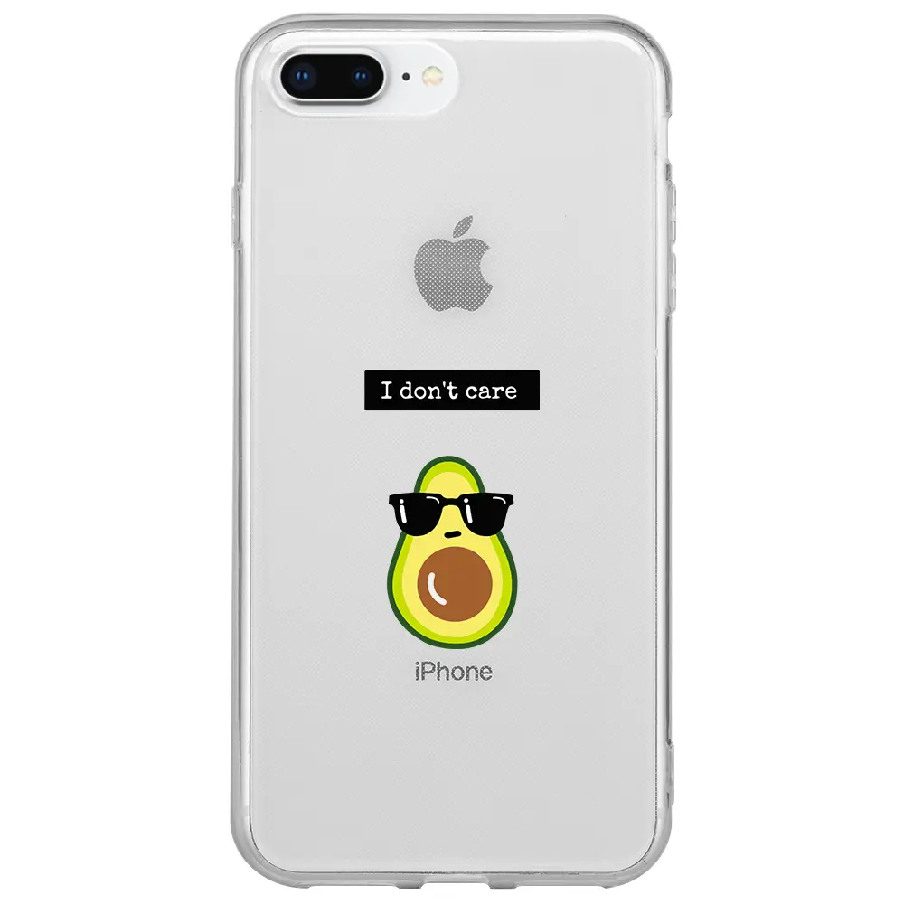 Apple iPhone 7 Plus Şeffaf Telefon Kılıfı - Thug Avokado