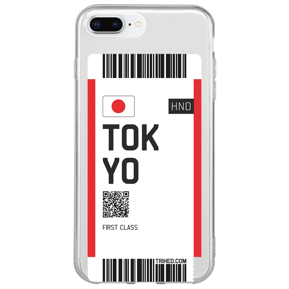 Apple iPhone 7 Plus Şeffaf Telefon Kılıfı - Tokyo Bileti