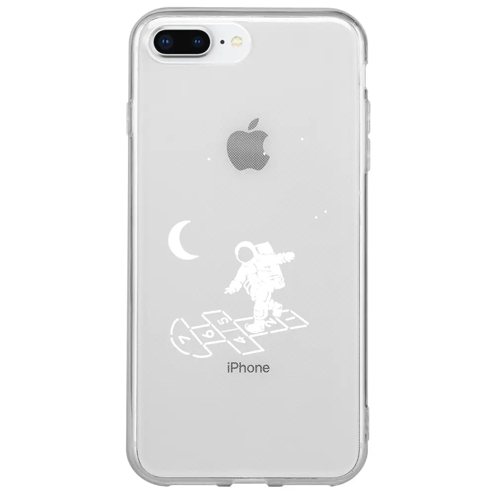 Apple iPhone 7 Plus Şeffaf Telefon Kılıfı - Uzayda Oyun