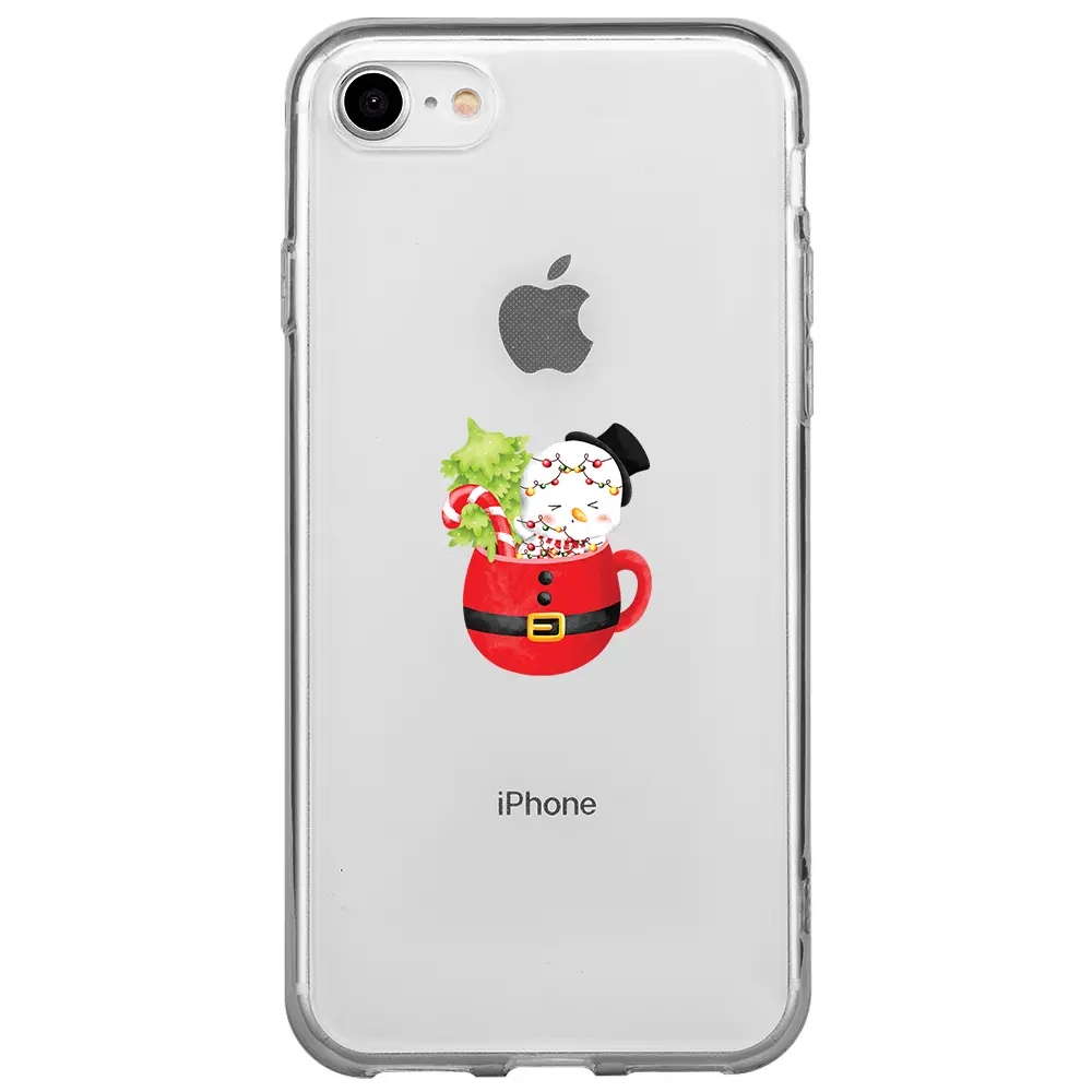 Apple iPhone 7 Şeffaf Telefon Kılıfı - A cup of Xmas 7