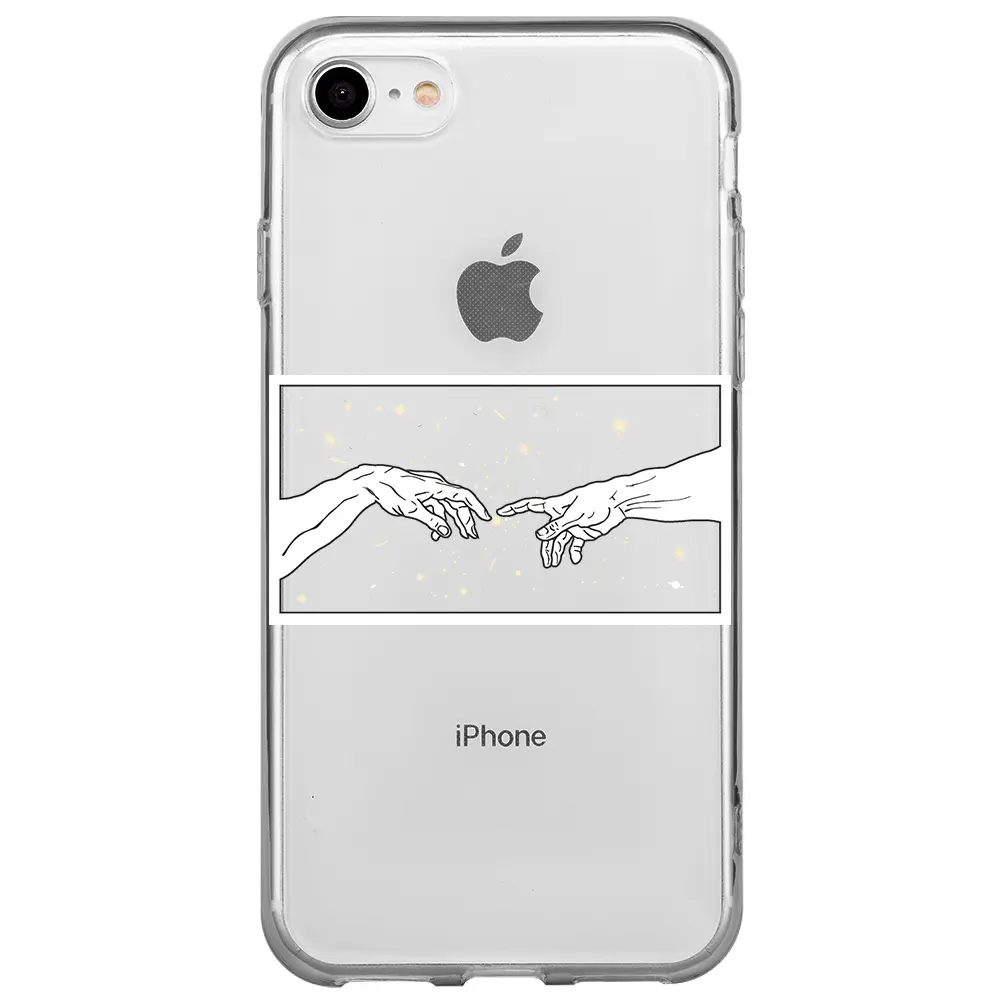 Apple iPhone 7 Şeffaf Telefon Kılıfı - Adem'in Yaratılışı 2