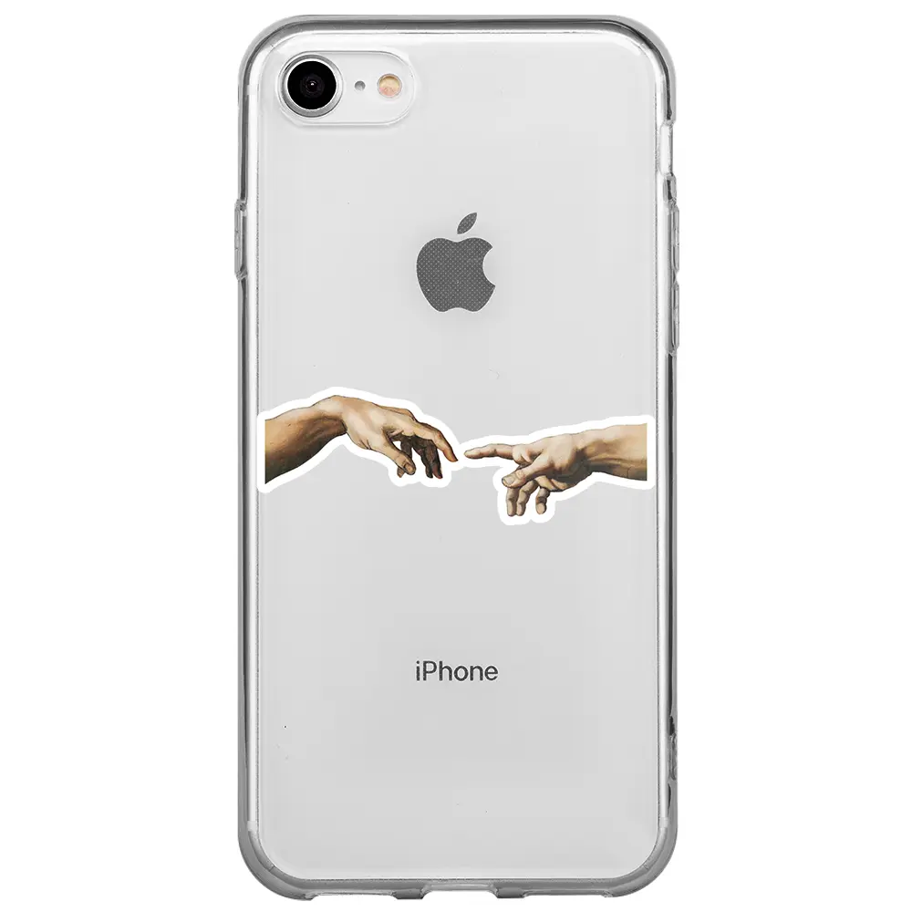 Apple iPhone 7 Şeffaf Telefon Kılıfı - Adem'in Yaratılışı