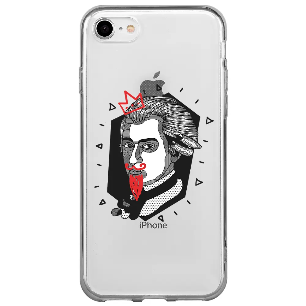 Apple iPhone 7 Şeffaf Telefon Kılıfı - Amadeus Mozart