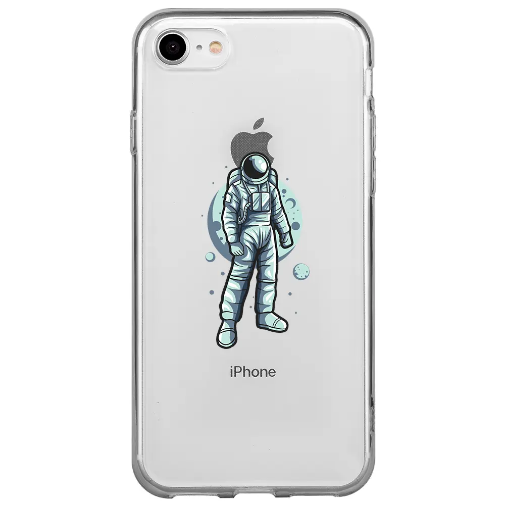 Apple iPhone 7 Şeffaf Telefon Kılıfı - Astronot