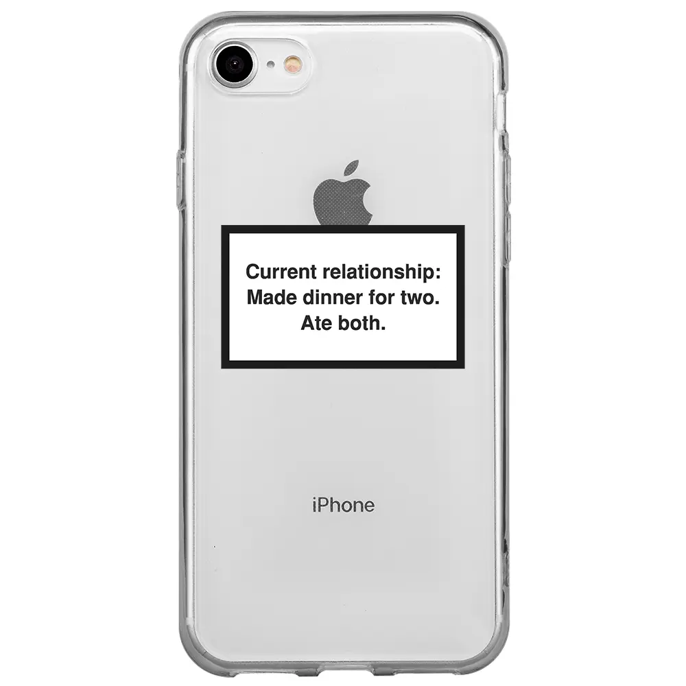 Apple iPhone 7 Şeffaf Telefon Kılıfı - Ate both.