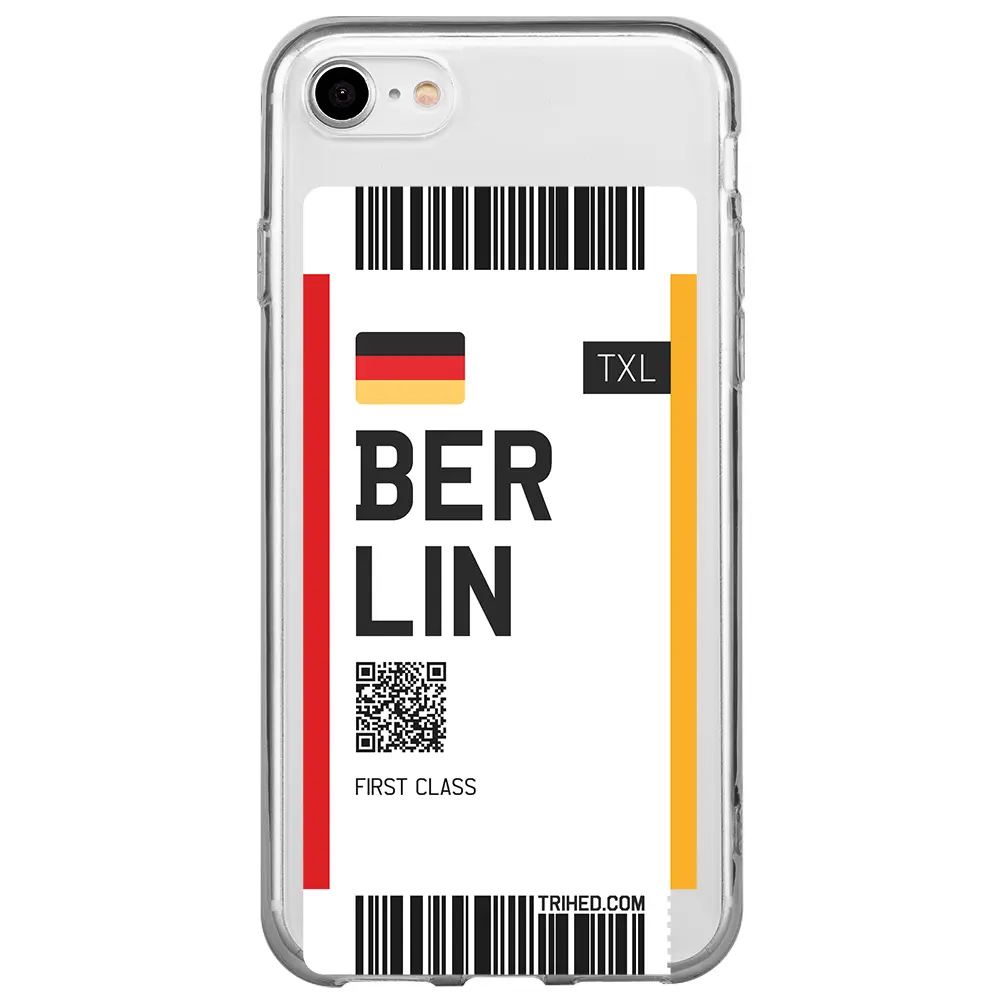 Apple iPhone 7 Şeffaf Telefon Kılıfı - Berlin Bileti