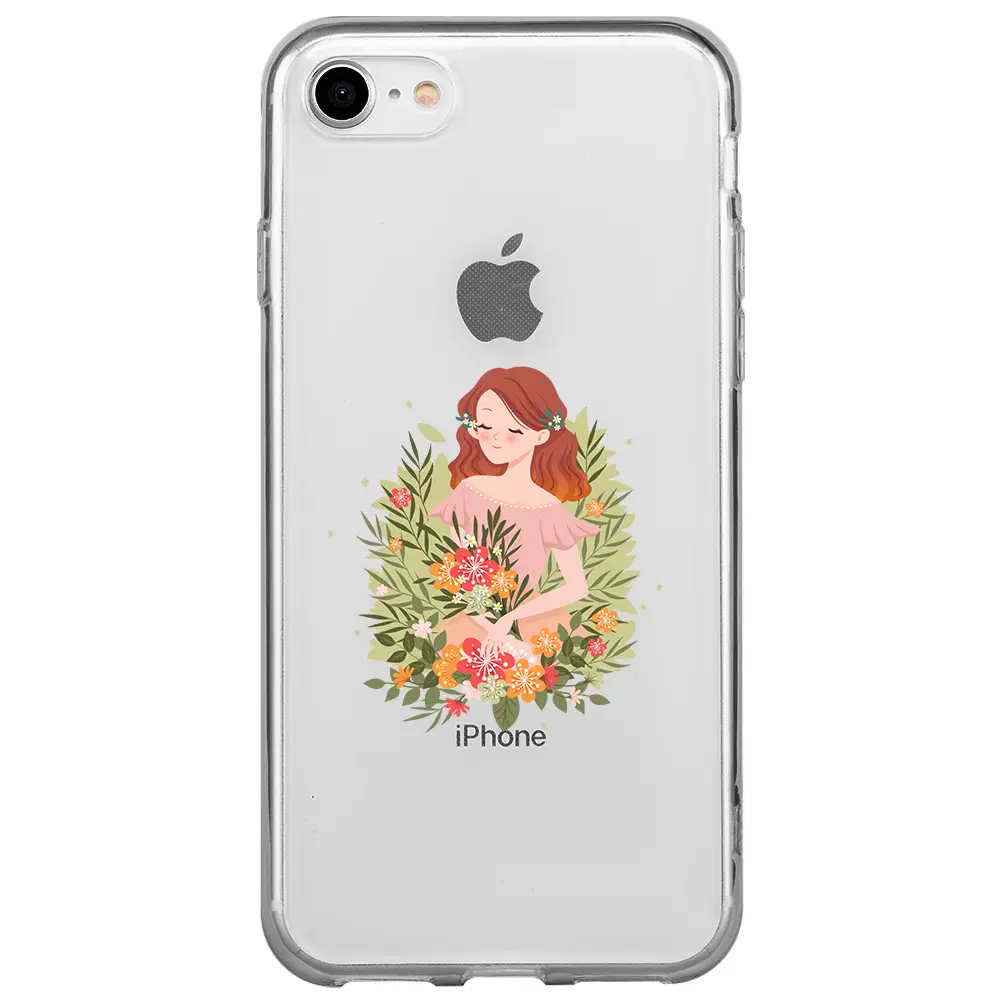 Apple iPhone 7 Şeffaf Telefon Kılıfı - Bloom and Feel