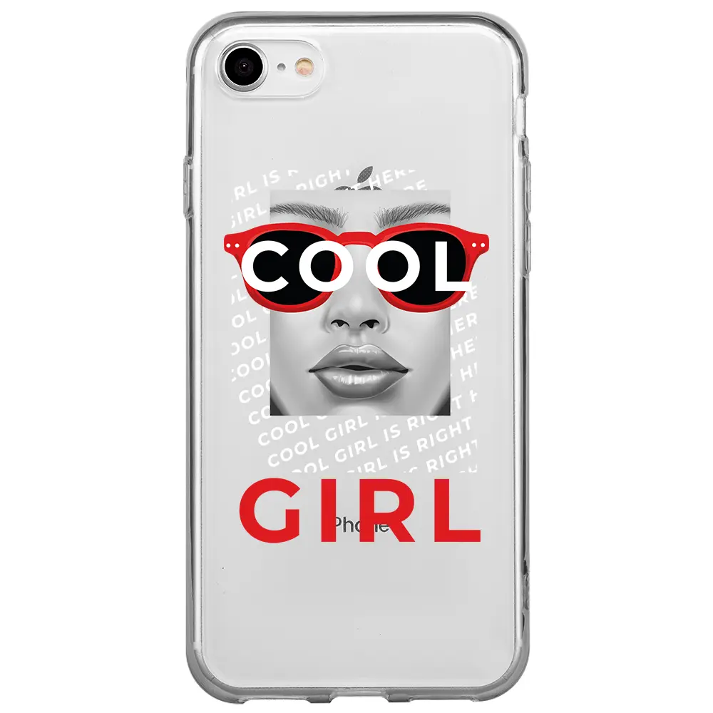 Apple iPhone 7 Şeffaf Telefon Kılıfı - Cool Girl