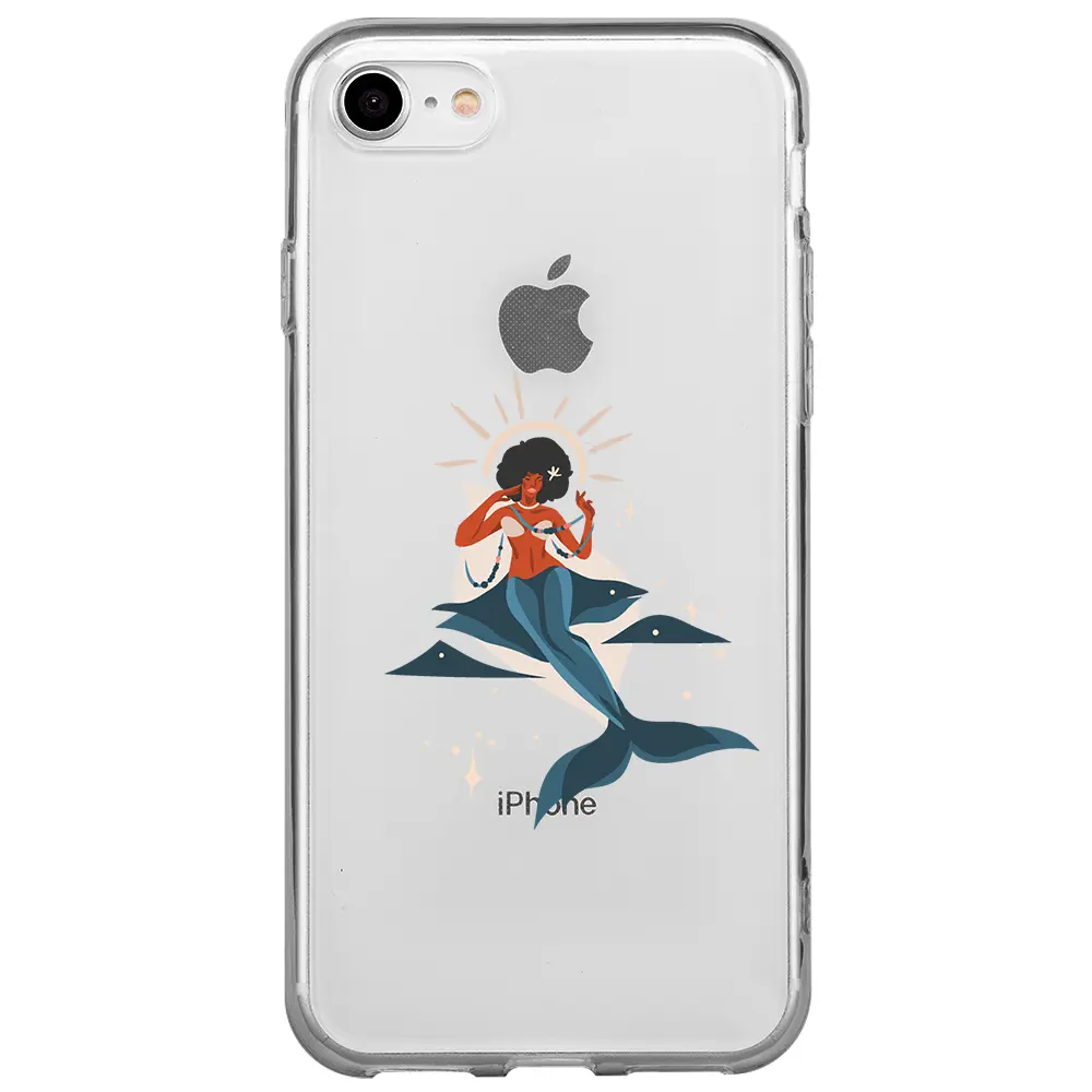 Apple iPhone 7 Şeffaf Telefon Kılıfı - Deniz Kızı