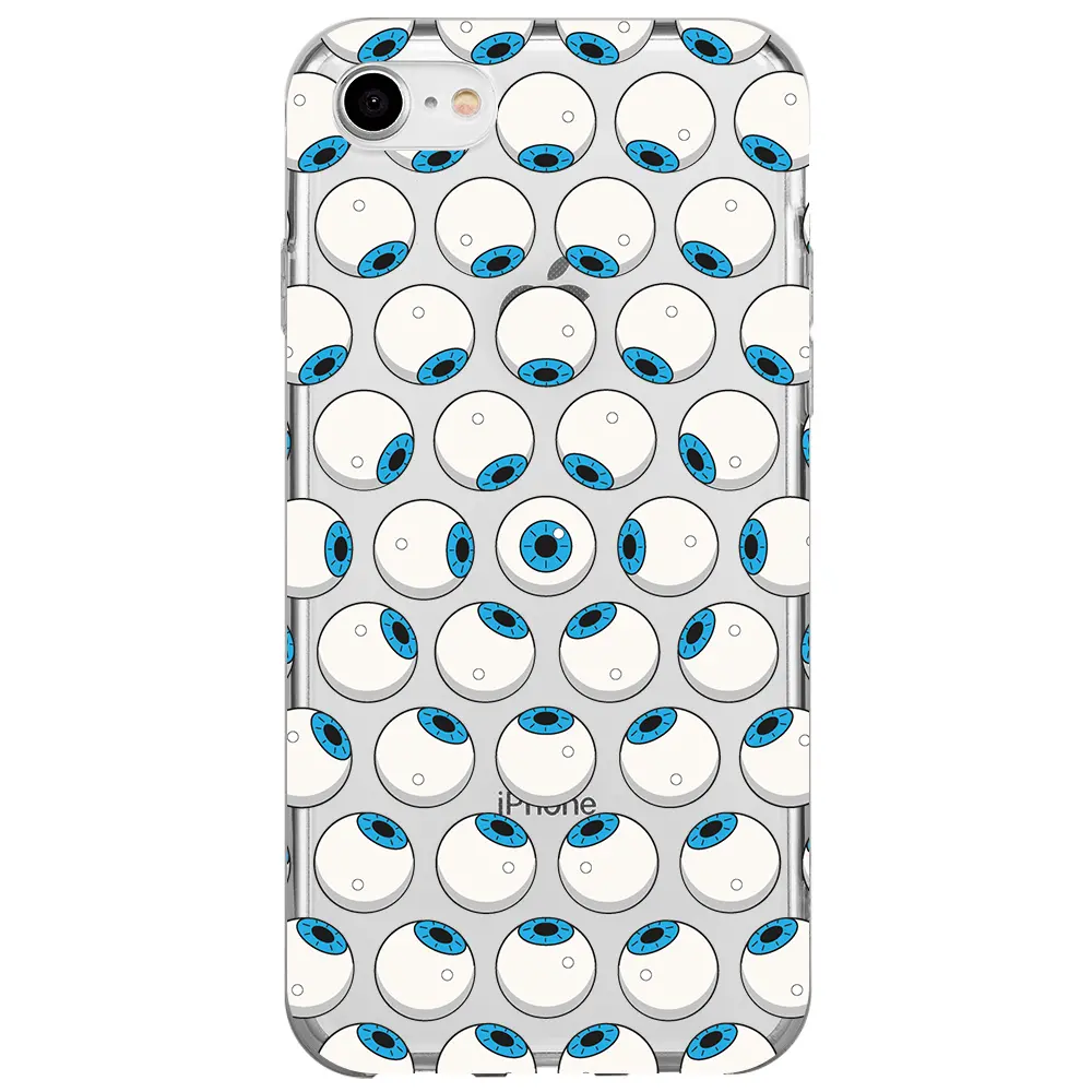 Apple iPhone 7 Şeffaf Telefon Kılıfı - Eyes On You 2