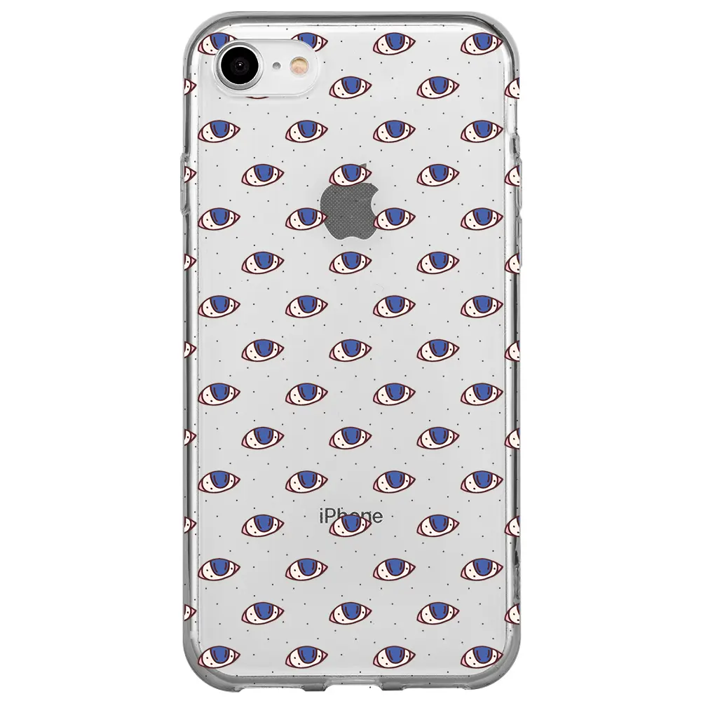 Apple iPhone 7 Şeffaf Telefon Kılıfı - Eyes On You