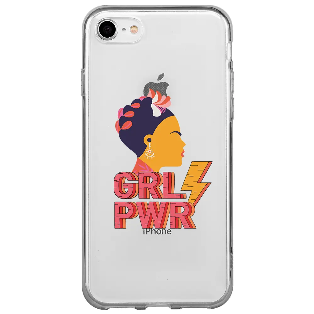 Apple iPhone 7 Şeffaf Telefon Kılıfı - Grl Pwr