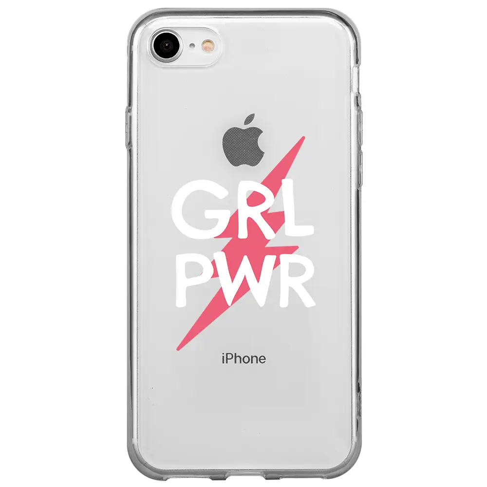 Apple iPhone 7 Şeffaf Telefon Kılıfı - Grrl Pwr