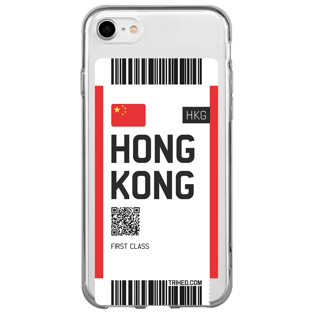 Apple iPhone 7 Şeffaf Telefon Kılıfı - Hong Kong Bileti