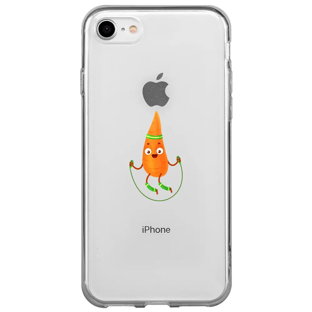 Apple iPhone 7 Şeffaf Telefon Kılıfı - Hopper Havuç