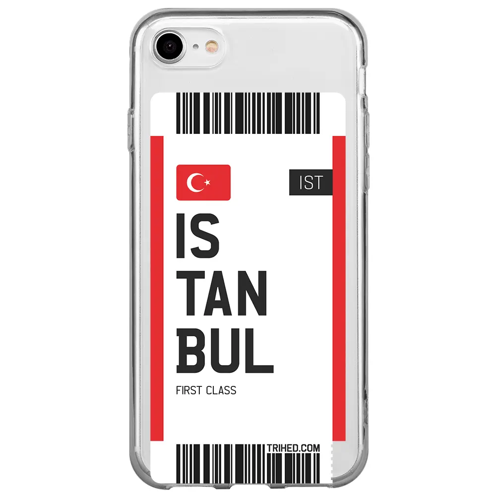 Apple iPhone 7 Şeffaf Telefon Kılıfı - İstanbul Bileti
