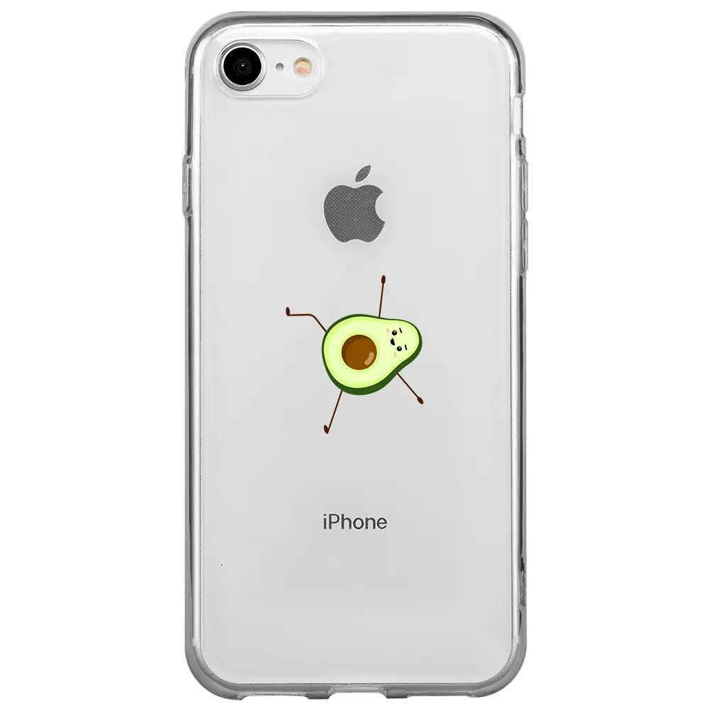 Apple iPhone 7 Şeffaf Telefon Kılıfı - Lazy Avokado