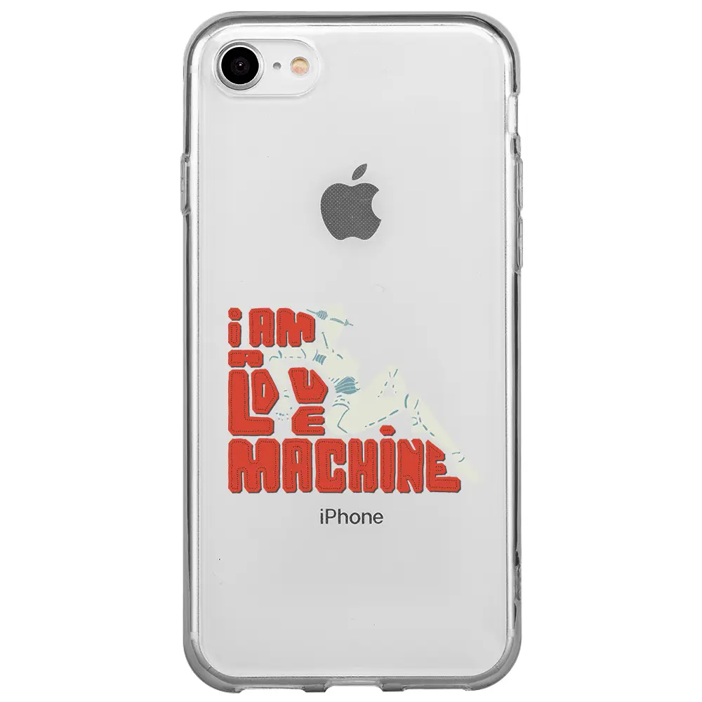 Apple iPhone 7 Şeffaf Telefon Kılıfı - Love Machine