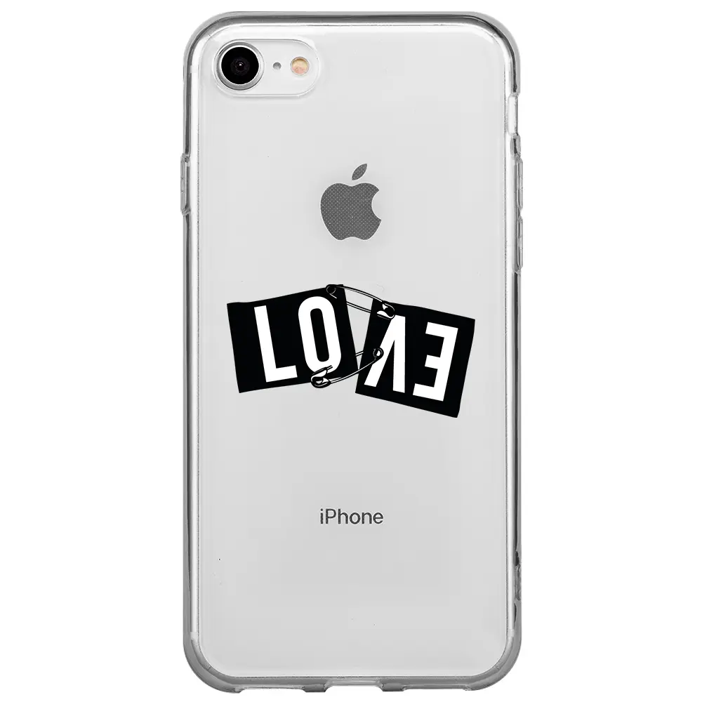 Apple iPhone 7 Şeffaf Telefon Kılıfı - Love