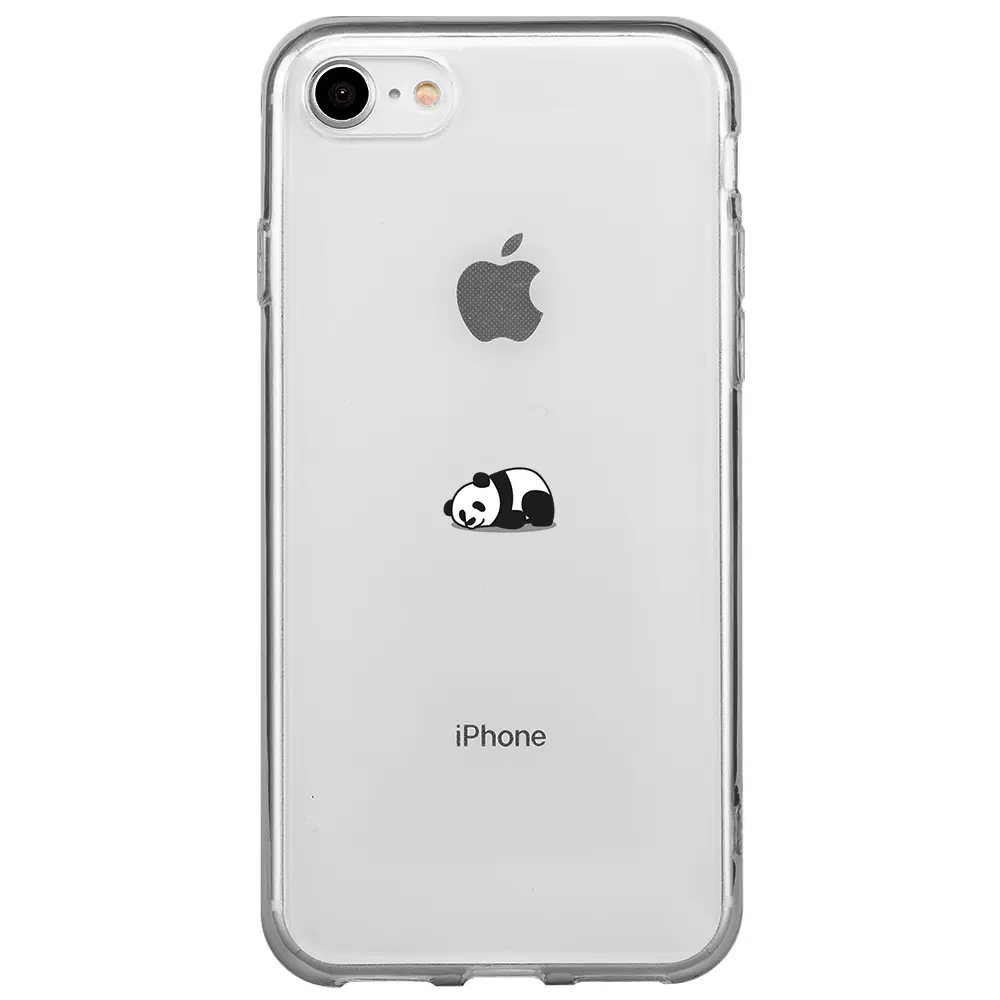 Apple iPhone 7 Şeffaf Telefon Kılıfı - Miskin Panda