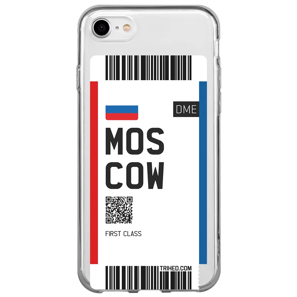 Apple iPhone 7 Şeffaf Telefon Kılıfı - Moscow Bileti