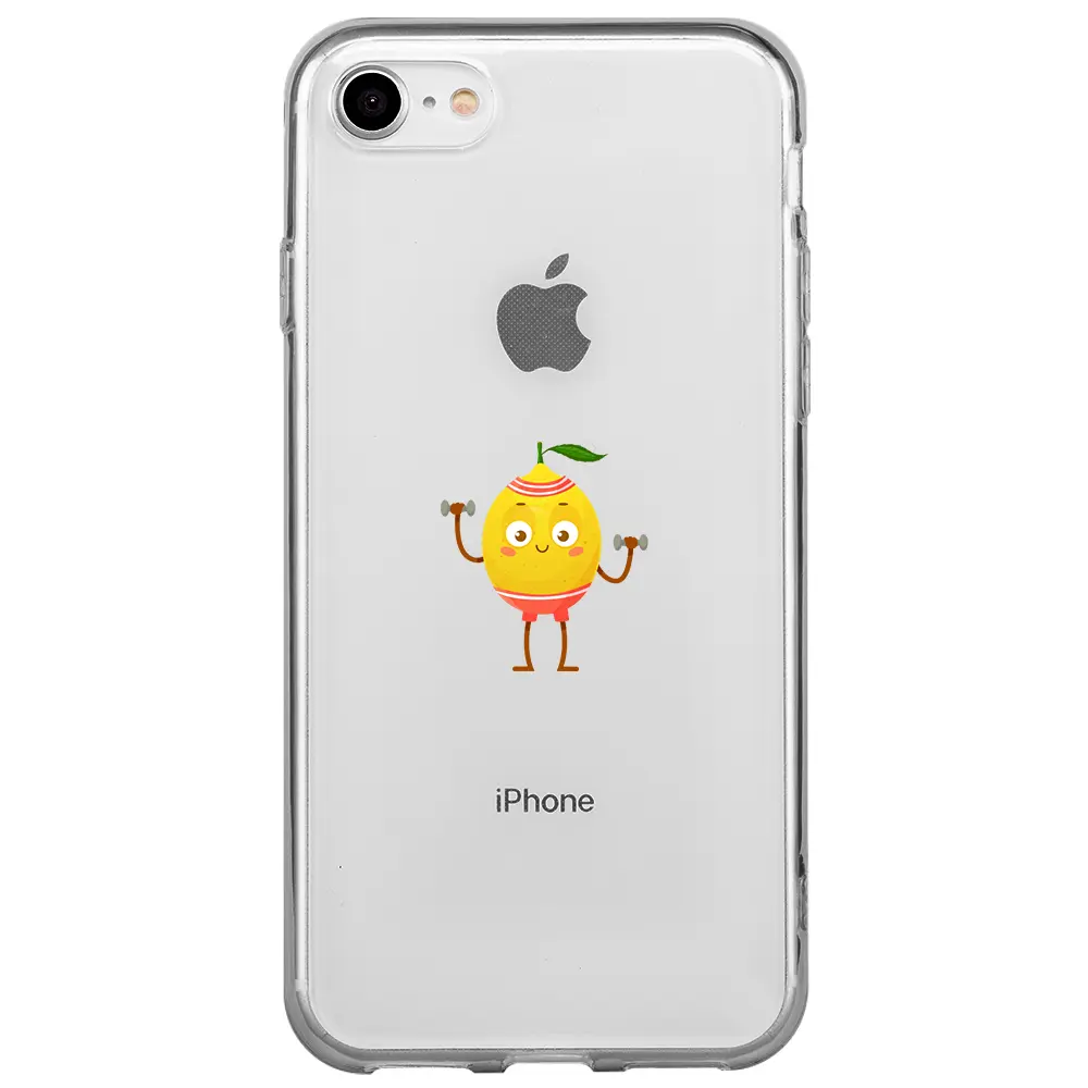 Apple iPhone 7 Şeffaf Telefon Kılıfı - Muscular Limon