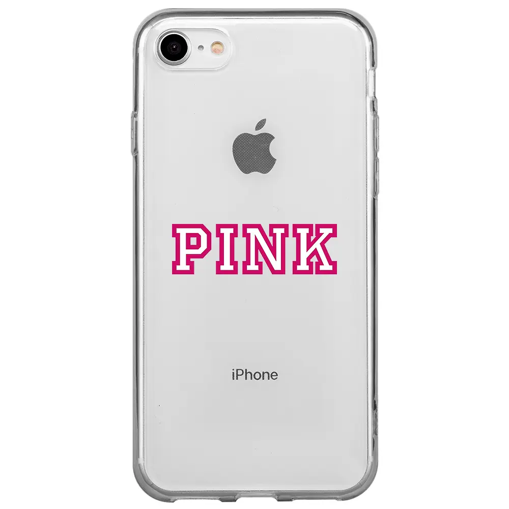 Apple iPhone 7 Şeffaf Telefon Kılıfı - Pink