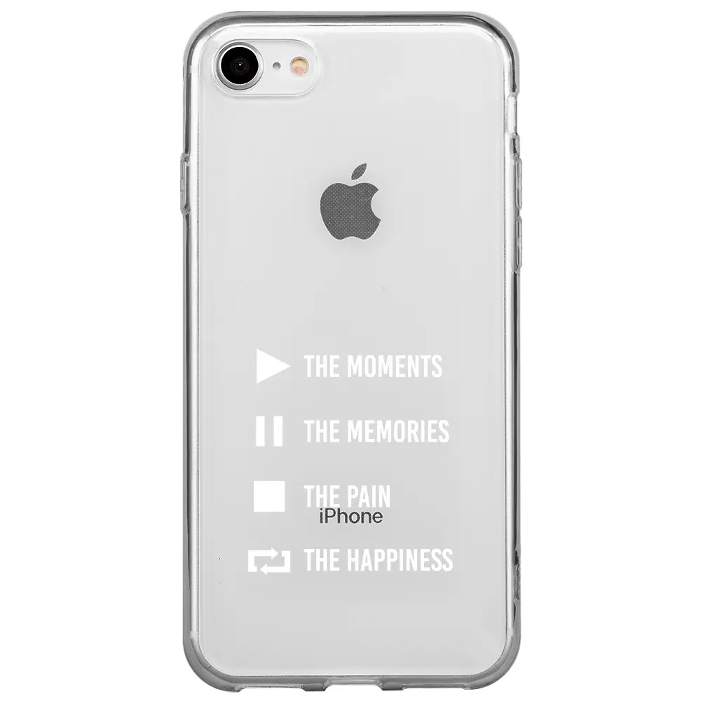 Apple iPhone 7 Şeffaf Telefon Kılıfı - Playlist