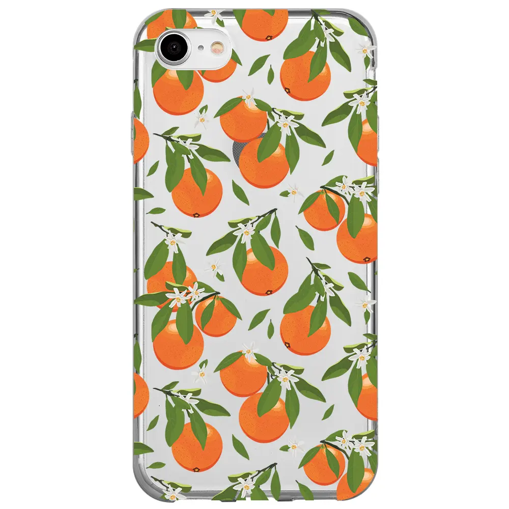 Apple iPhone 7 Şeffaf Telefon Kılıfı - Portakal Bahçesi
