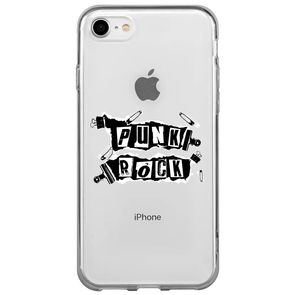 Apple iPhone 7 Şeffaf Telefon Kılıfı - Punk Rock