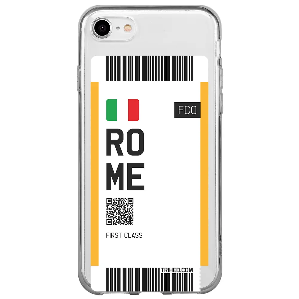 Apple iPhone 7 Şeffaf Telefon Kılıfı - Rome Bileti