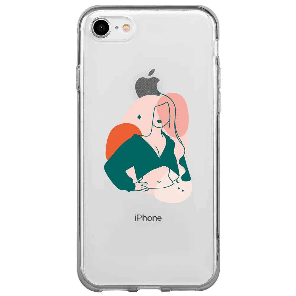 Apple iPhone 7 Şeffaf Telefon Kılıfı - Sarah