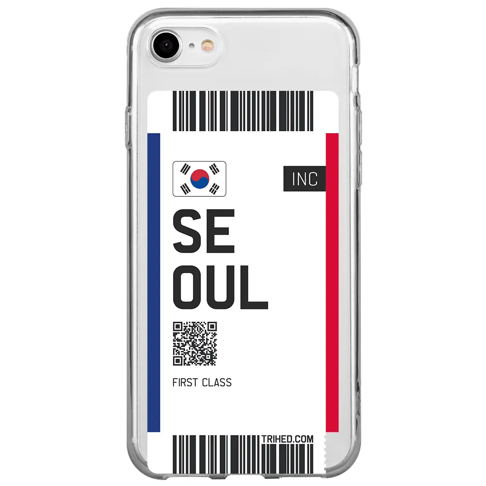 Apple iPhone 7 Şeffaf Telefon Kılıfı - Seoul Bileti