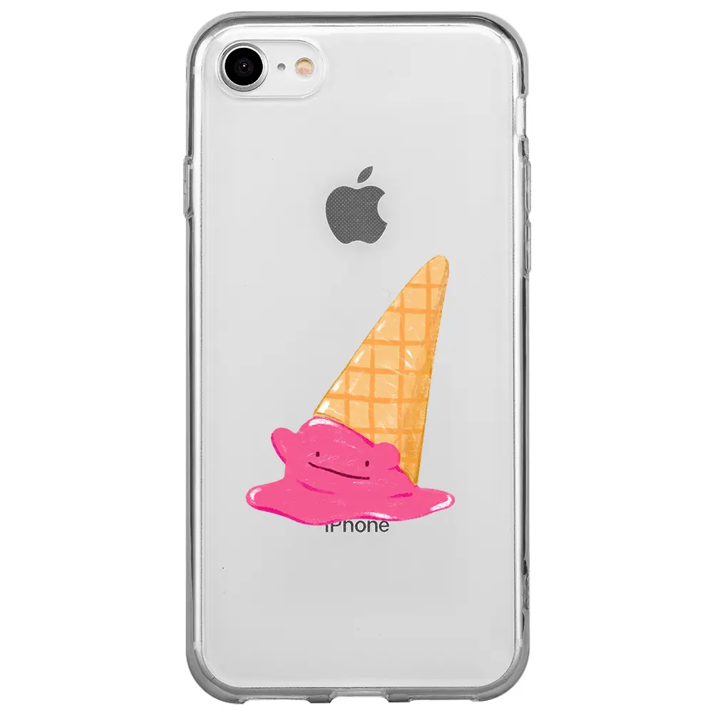 Apple iPhone 7 Şeffaf Telefon Kılıfı - Sevimli Dondurma