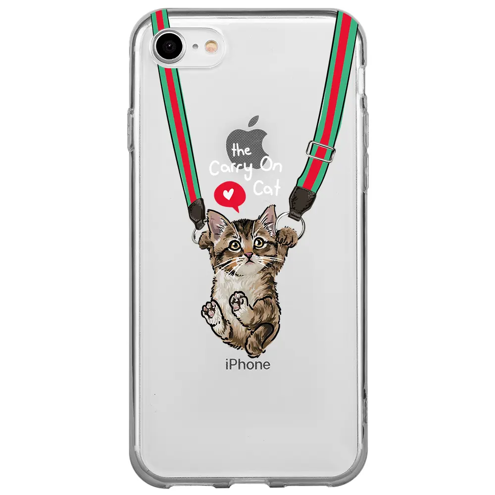 Apple iPhone 7 Şeffaf Telefon Kılıfı - Sevimli Yavru Kedi