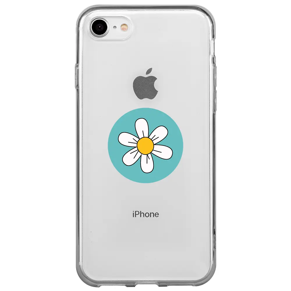 Apple iPhone 7 Şeffaf Telefon Kılıfı - Single Daisy