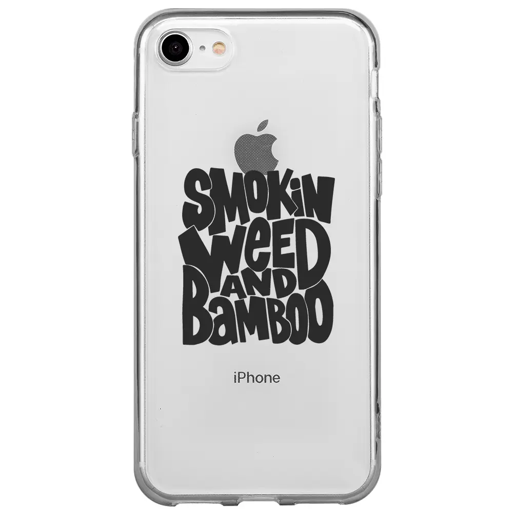 Apple iPhone 7 Şeffaf Telefon Kılıfı - Smokin Weed