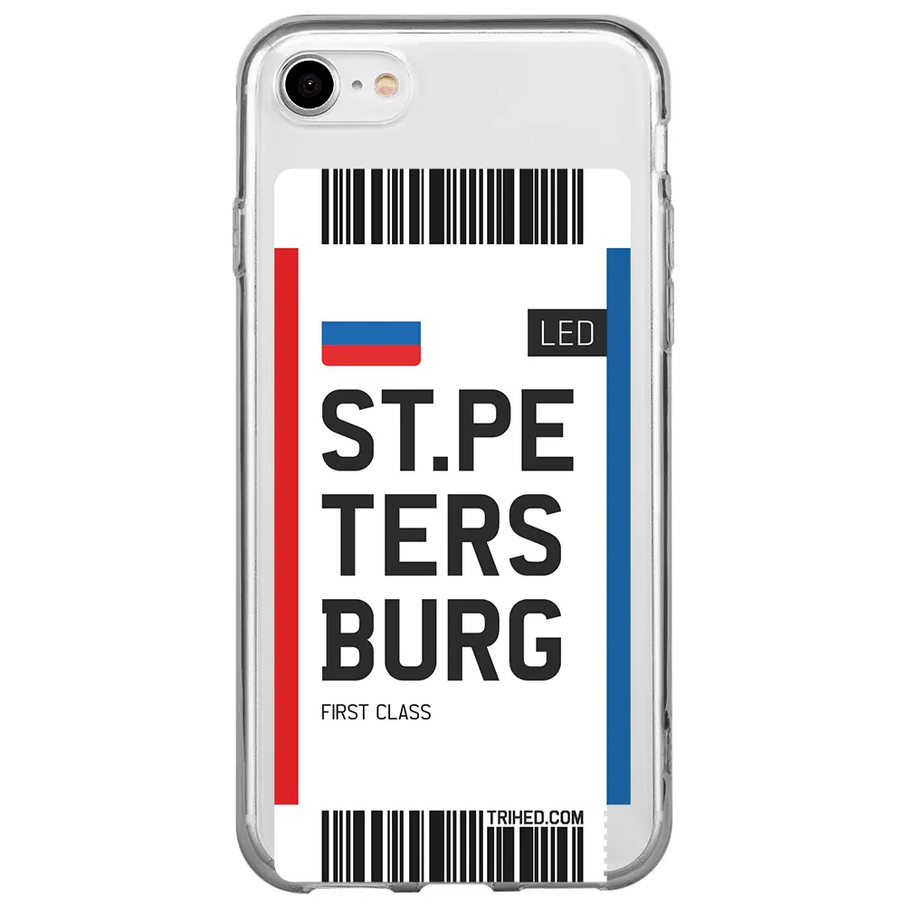 Apple iPhone 7 Şeffaf Telefon Kılıfı - St. Petersburg Bileti