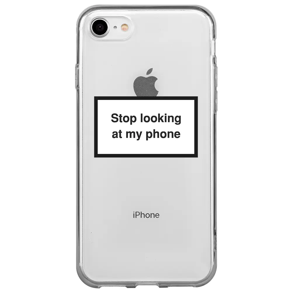 Apple iPhone 7 Şeffaf Telefon Kılıfı - Stop Looking 2