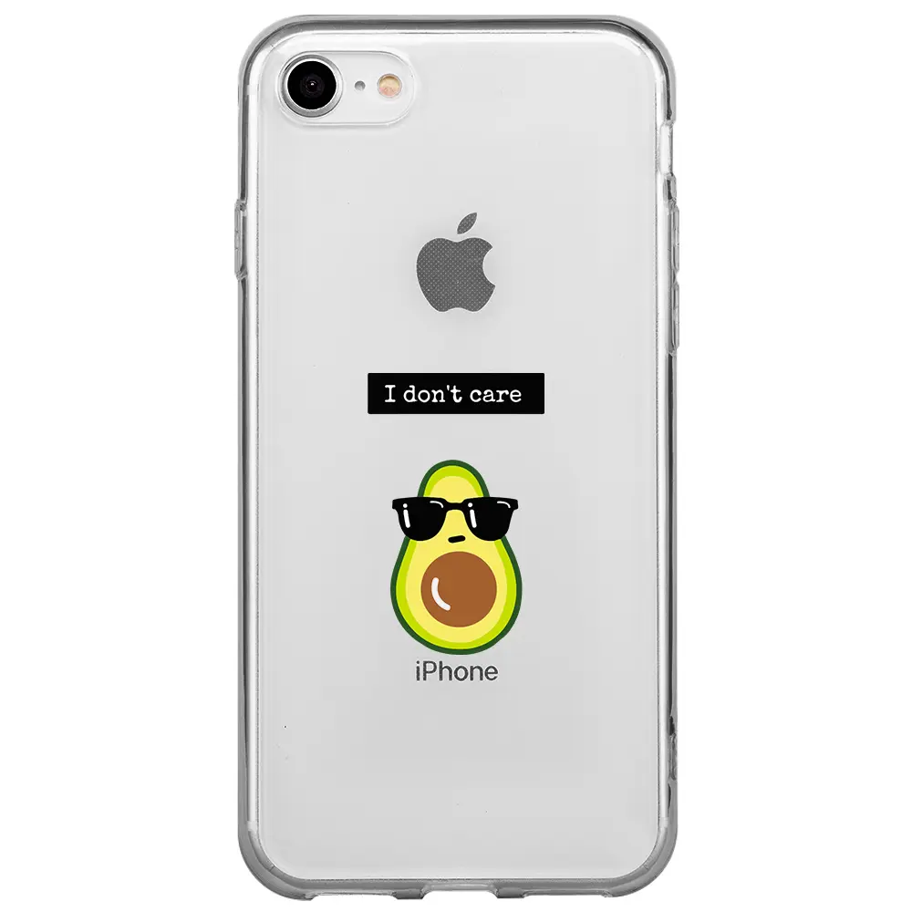 Apple iPhone 7 Şeffaf Telefon Kılıfı - Thug Avokado
