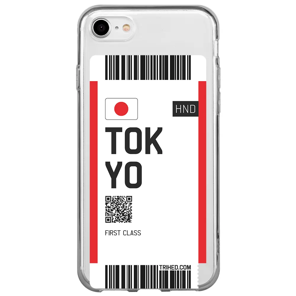 Apple iPhone 7 Şeffaf Telefon Kılıfı - Tokyo Bileti