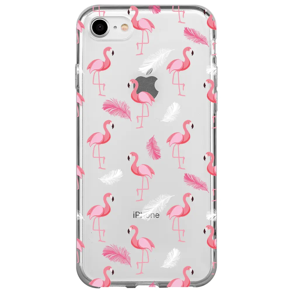 Apple iPhone 7 Şeffaf Telefon Kılıfı - Tuy ve Flamingo