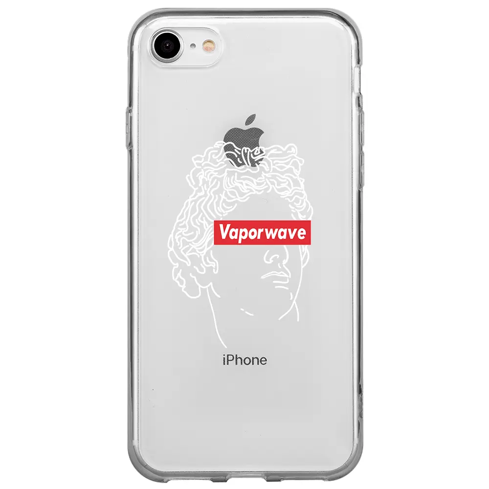 Apple iPhone 7 Şeffaf Telefon Kılıfı - Vaporwave
